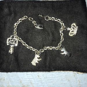 Juicy Couture silver tone charm bracelet
